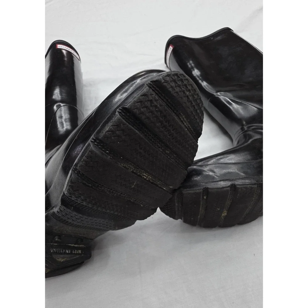 Hunter Rain Boots Tall Black Original Gloss 4M/5F Waterproof